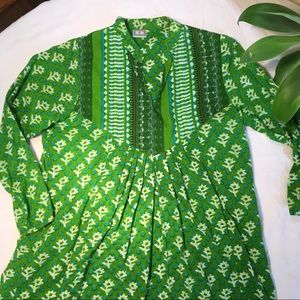 Made in India Green Cotton Tunic